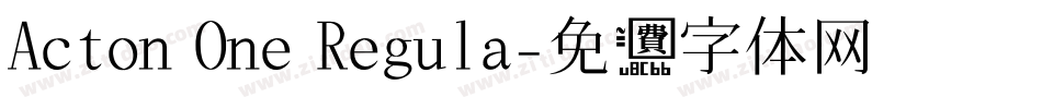 Acton One Regula字体转换